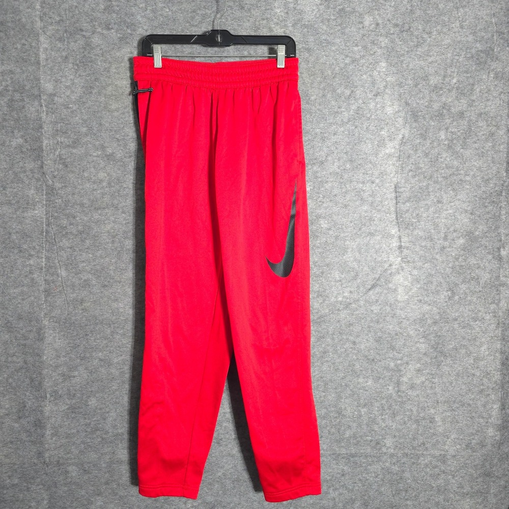 Nike Dri-FIT Training Pants Mens L Red AQ2715-657 Swoosh Tapered Athletic Pants